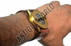 Antique Steampunk Wrist Brass Compass