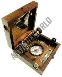 Compass Brass Marine Master Box & Nautical Telescope Magnifying Glass