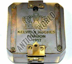 Kelvin & Hughes 1917 Brunton Solid Antique Brass Compass