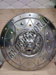 Lion Face Round Medieval Shield