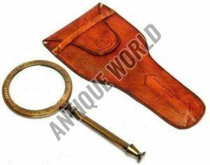 Solid Brass Magnifying Glass With Leather case