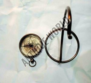 Vintage Antique Shiny Finish Brass Compass