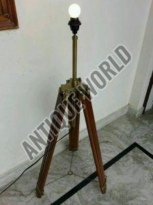 Wooden Antique Designer Tripod Lamp Stand