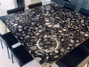 Black Agate Dining Table