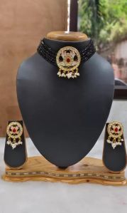 Alloy Black Necklace Set