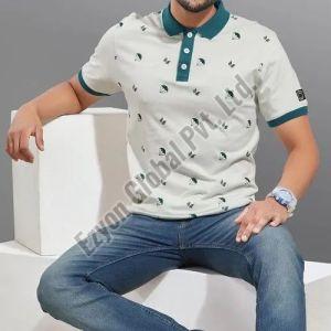 Mens Printed Polo T-Shirt