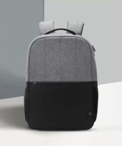 Black and Grey Polyester Backpack Bag