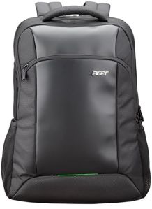 Plain Black Polyester Acer Backpack Bag