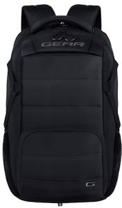 Plain Black Polyester Gear Backpack Bag