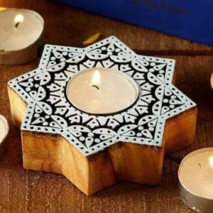 Modern Wooden Tea Light Candle Holders