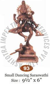 Brass Dancing Saraswati Mata Statue