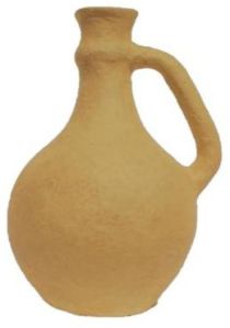 PMNAV102 Paper Mache Natural Athena Vase with Handle