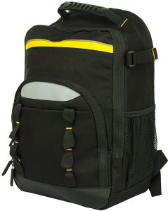 PAHAL Heavy Duty Fabric Tool Bag Back Pack (Yellow & Black) for Electrician Technician Service Engin