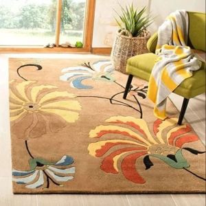 Multicolor Tufted Wool Carpet