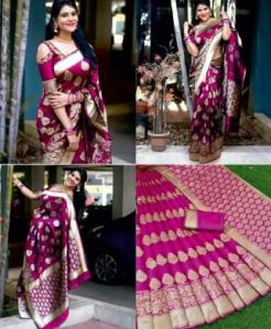 Ladies Party Wear Banarasi Saree
