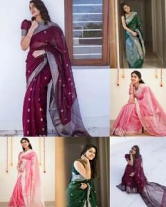 Ladies Party Wear Banarasi Saree