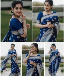 Ladies Printed Banarasi Saree