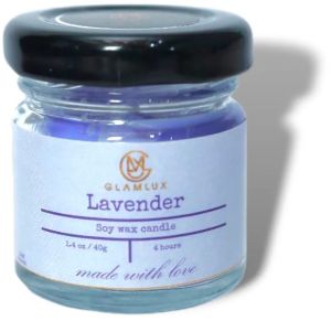 Glamlux Lavender Scented Soy Wax Candle Set of 4