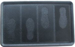 Black Rubber Boot Tray Mat