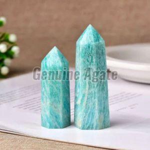 Amazonite Healing Wand Point