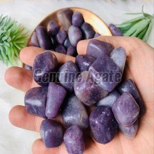 Dark Purple Lepidolite Tumbled Stone