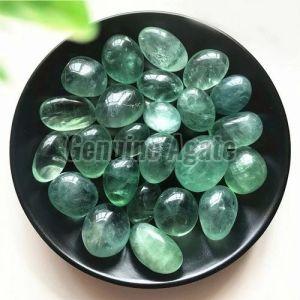 High Quality Green Fluorite Tumbled Stone