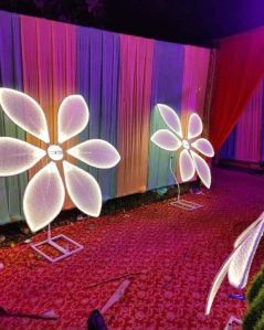 Cool White LED Flower Light Stand