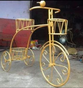 Iron Golden Wedding Decorative Standing Cycle