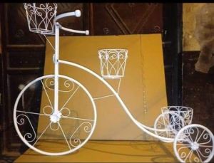 Iron White Wedding Decorative Standing Cycle