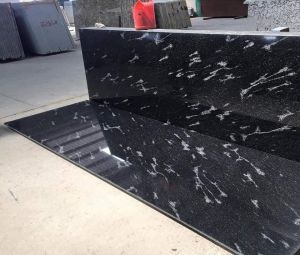 Fish Black Granite Slab