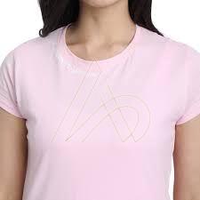 Ladies Cotton Pink Round Neck T-Shirts