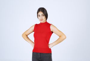 Ladies Plain Sleeveless T Shirt