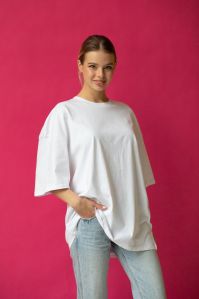 Ladies White Oversized T Shirt