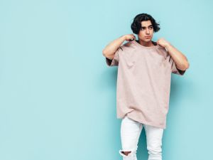 Mens Casual Oversized T Shirt