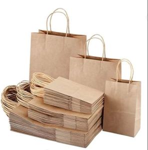 Plain Brown Paper Carry Bag