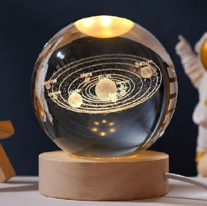 3D Galaxy Crystal Ball Night Lamp