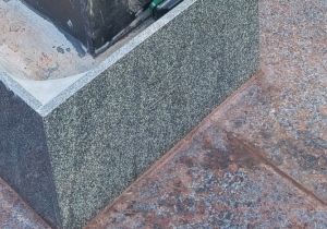 green granite slab