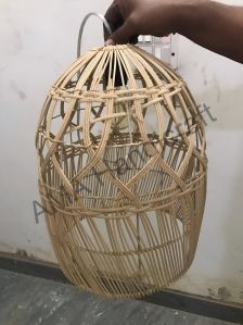 Oval Shape Rattan Pendant Dome Hanging Lamp