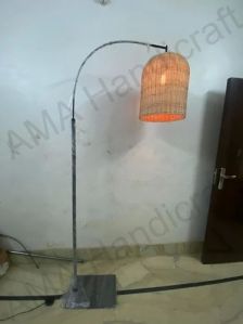 Rattan floor lamp