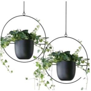 IR10019BK Iron Hanging Planter