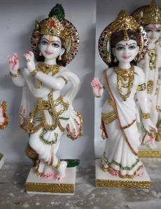 Marble Gau Gopal Statue