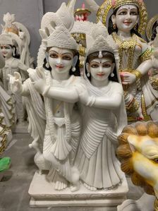 Marble Jugal Jodi Statue