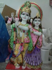 Marble Jugal Jodi Statue