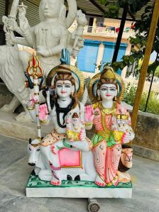 Marble Gauri Shankar Statue