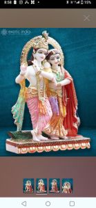 Marble Jugal Jodi Statue
