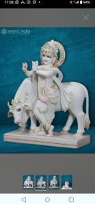 Marble Gau Gopal Statue