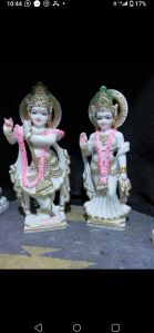 Marble White Radha Krishna Statue
