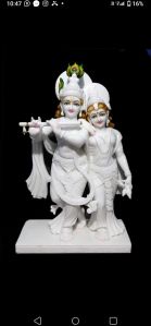 Marble White Radha Krishna Statue