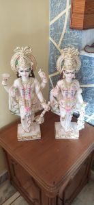 Marble Vishnu Laxmi Statue