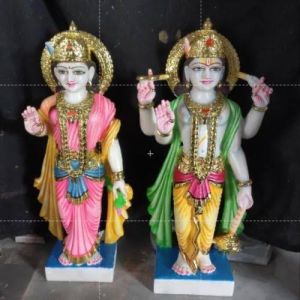 Marble Vishnu Laxmi Statue